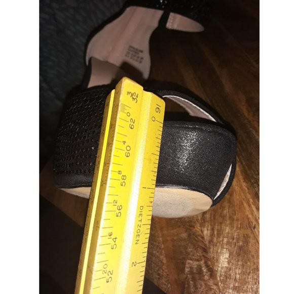 SOLD DREAM PAIRS Black Pearl Shine Swan Platform Pump Peep Toe High Heels - 5 in - Picture 14 of 16